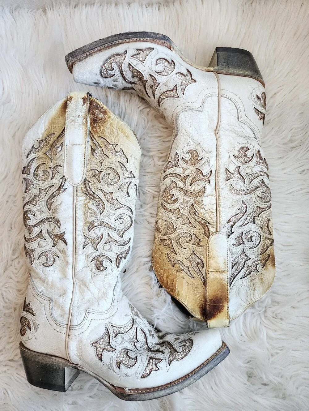 J.B DILLON RESERVED GLITTER COWGIRL BOOTS EXCELLENT COND. SIZE 5C